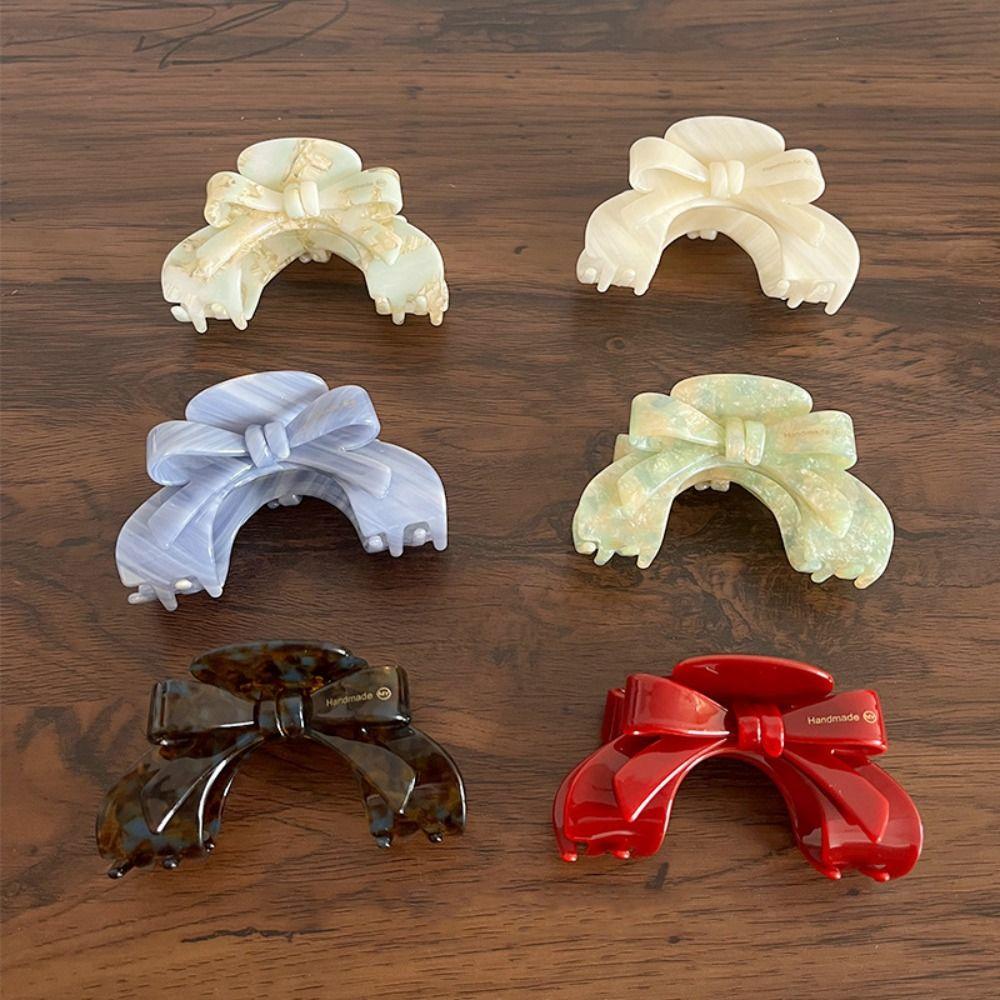Korean Style French Shark Clip Acetate Geometry Hair Crab Clip Acetic Acid Bow Hair Claw Daily