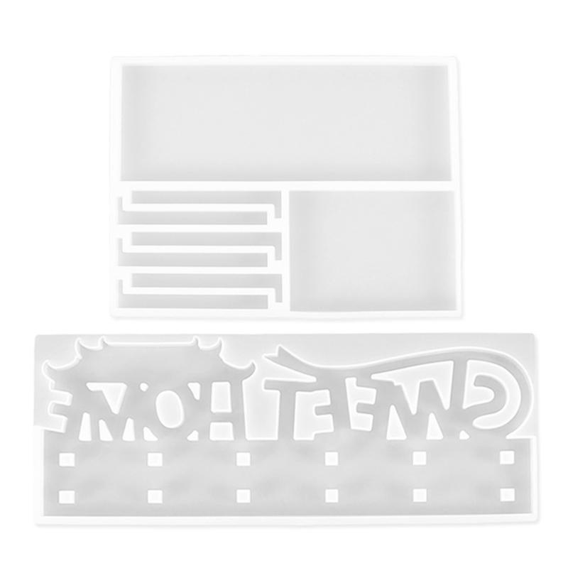 

Storage Shelf Silicone Molds for Kitchen Home Decor Mould Resin Molds with Hooks Wall Mounted Decor for Wall Door