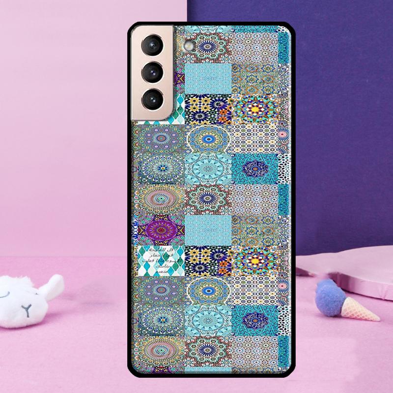 Moroccan Tile Phone Case For Samsung Galaxy S25 Ultra S24 Ultra S9 S10 S20 S21 S22 Plus S23 S24 FE Cover