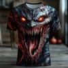 Men’s 3D Dragon Halloween T-Shirt – Horror Party Graphic Tee Casual Streetwear