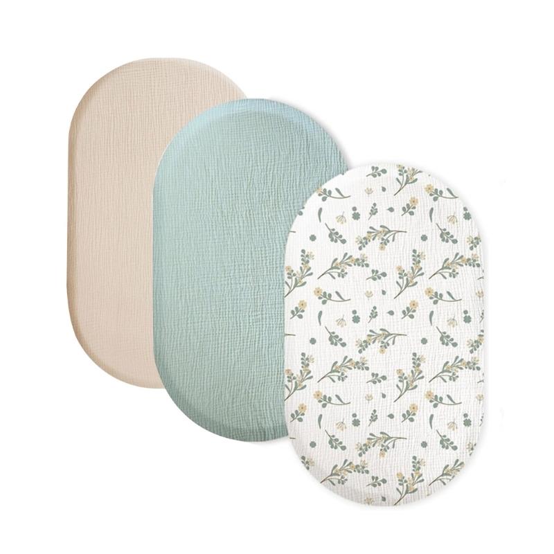 Dziecięce prześcieradła do kosza z gumką, prześcieradła do wózka, prześcieradło z gumką do łóżeczka dziecięcego, dwuwarstwowy zestaw pościeli do łóżeczka dla niemowląt