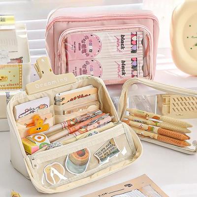 Nine-layer Large-capacity Pencil Case Student Stationery Storage Box Simple Multi-functional Pencil Case Storage Bag