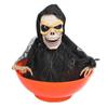 Scary Skeleton Candy Holder with Screaming Skull and Light Up Red Eyes Creepy Motion for Halloween Decoration Moving Skeleton