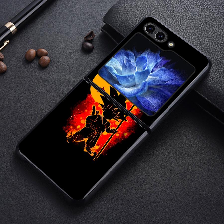 Anime Dragon Ball Cool Back Phone Cover Funda Case for Samsung Galaxy Flip3 Flip7 FE Z Flip 7 6 5 4 3 Flip5 Flip6 Flip4