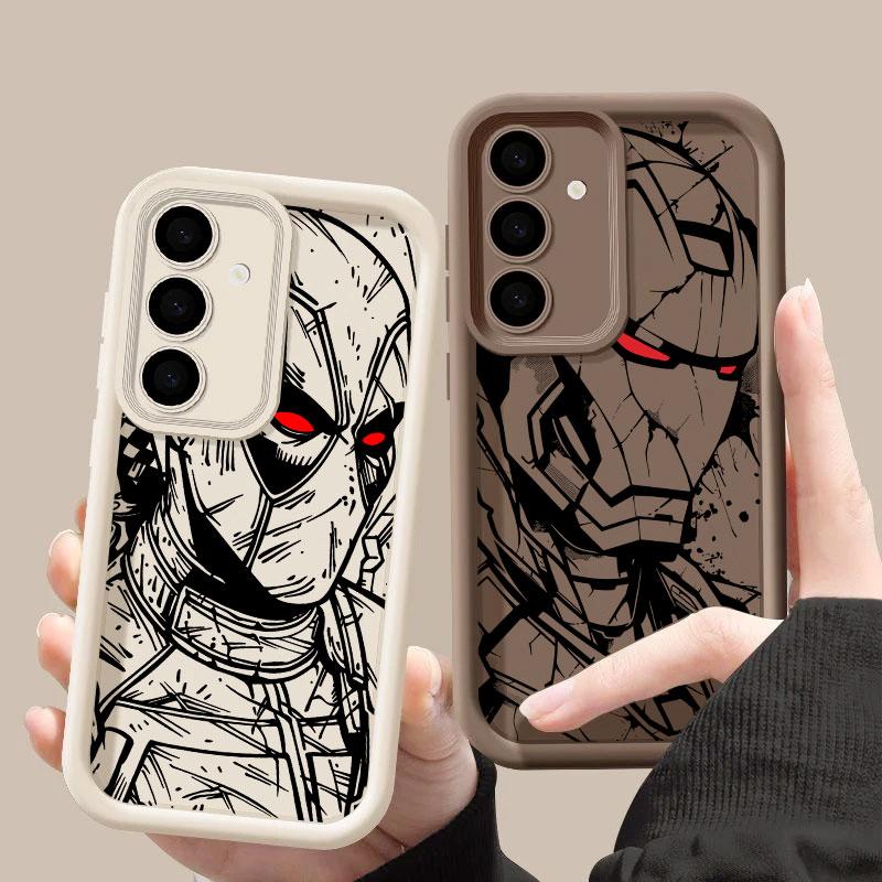 Cool Marvel Deadpool Ironman S26 Ultra Case For Samsung Galaxy S26 S25 S24 S22 S23 Ultra S21 Plus S20 S25 FE 5G Protection Cover