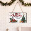 Christmas Tree Hanging Wood Decor Santa Wooden Round Wall Decor Vintage Ornaments Party Supplies Sign for Door Window Wall Farmhouse Holiday