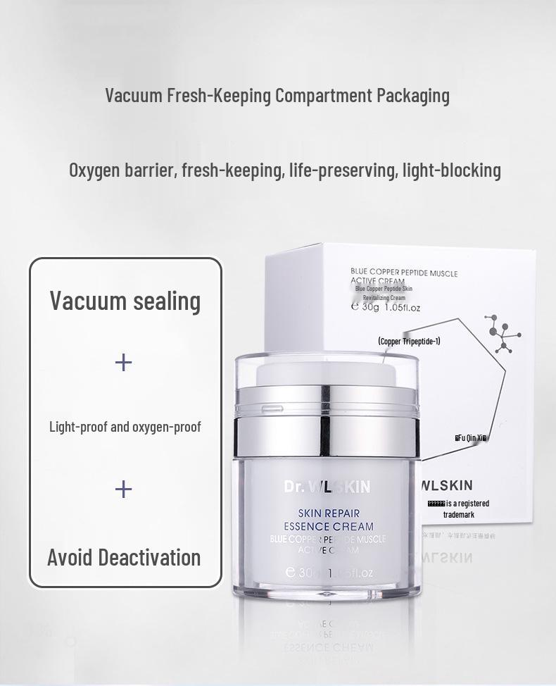 DR. WLSKIN Blaue Kupferpeptid-Creme: Straffende, Elastifizierende, Feuchtigkeitsspendende und Porenverfeinernde Beruhigende Reparatur Gesichtscreme.