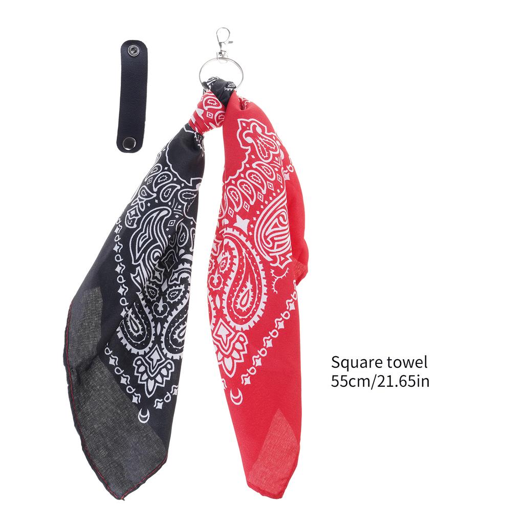 Modny Łańcuszek na talię z nadrukiem nerkowców Spodnie w stylu Hip Hop Łańcuszek do spodni Kwadratowy szalik Łańcuszek do spodni Jeansowych Brelok Hip Hop Ozdoba