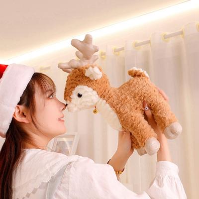 Weihnachtsbaum Elch Plüsch Puppen gefüllt weiche Pflanze Spielzeug Sika Hirsch für Kinder Familie Weihnachten Dekoration Geschenk