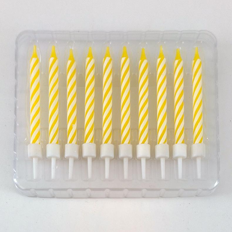 Creative 10-pack Colorful Threaded Candles Birthday Candles for Children's Party Cake Decorations