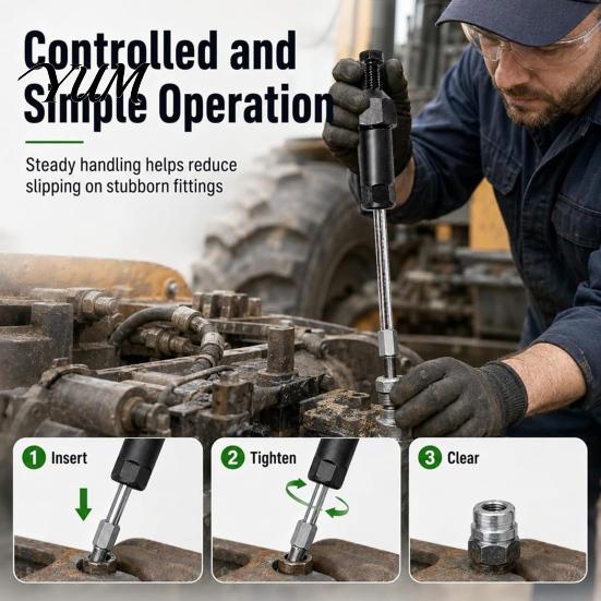 Equipment Maintenance Accessory Grease Fitting Cleaning Tool, Clears Clogged Fittings by Hydraulic Pressure, Heavy Zerk Cleaner Duty Unclogger, Nipple