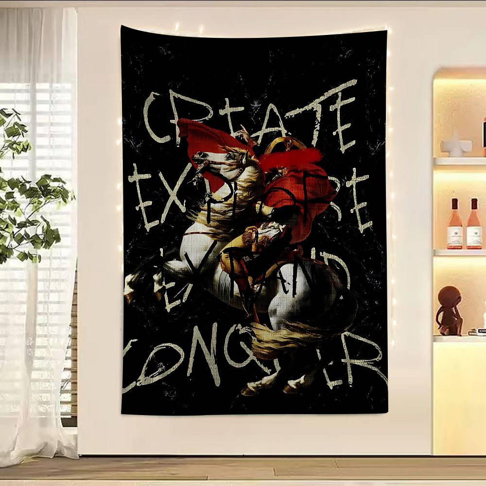 Napoleon Bonaparte Art Colorful Tapestry Wall Hanging Hanging Tarot Hippie Wall Rugs Dorm Wall Art Decor