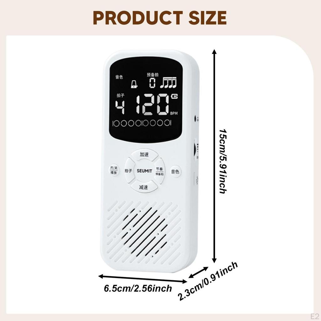 Digital Metronome Electronic Display Lightweight Vocal Counting Tone Generator for
