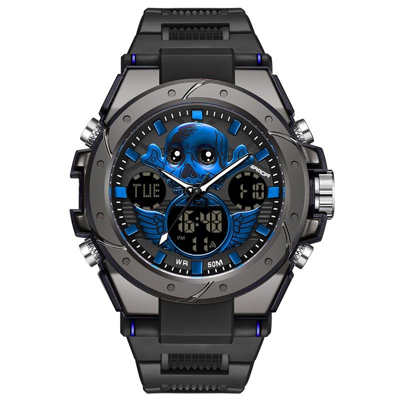 UTHAI CQ348 New Skull Men watch Waterproof Multi functional Outdoor Sports Quartz Watch Fashion Clock Giftwatches for man