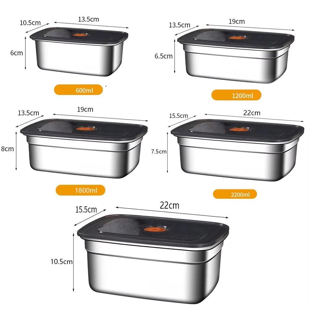 Airtight & Leak-Proof Kitchen Storage Containers: Stainless Steel Lunch Boxes, Bento Boxes for Camping & Refrigerator Storage