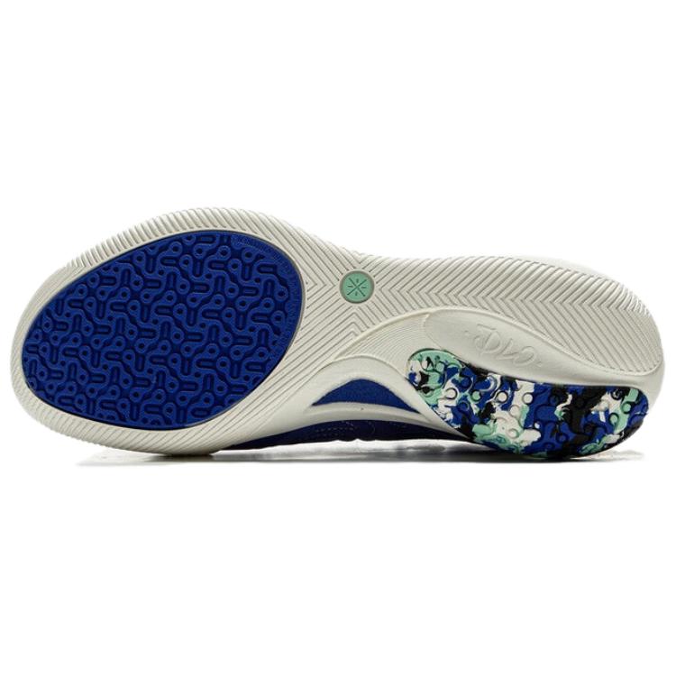 Li Ning Wade Comfortable Fashion Versatile Shock Absorbing Wear Resistant Low Top Basketball Shoes Men sneaker Blue White ABPV001-5