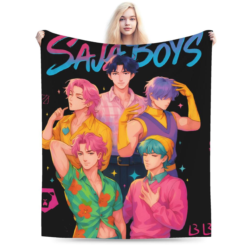 Saja Boyband Kpop Dämonenjäger Decke Weich Warm Neuheit Plüsch Überwurfdecke Für Kinder Draußen Flanell Bettdecke Bettbezug