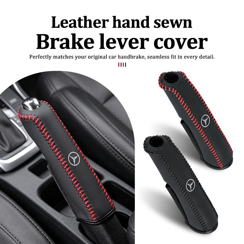 DUJF1 For Benz Car Handbrake Cover Leather Decorative Protective Cover Gear Shift Lever Cover CITAN VITO SPRINTER CLS SLK Sport ML