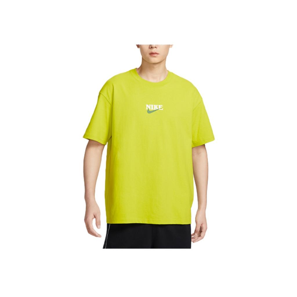Nike Cartoon Print Retro Loose Fit Round Neck Cotton Comfortable Short Sleeve T-Shirt With Drop Shoulder Men Tops Cactus-Green FN3700-335