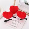 5/10pcs Heart Hair Clip 3D Plush Love Shaped Hairpins Fashion Duckbill Clip Wedding Party Hair Accessories for Girls Lady