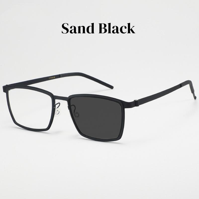 

High Quality Brand Design Anti Blue Light Photochromic Reading Glasses For Men With Generous Frames Made Of Titanium 0