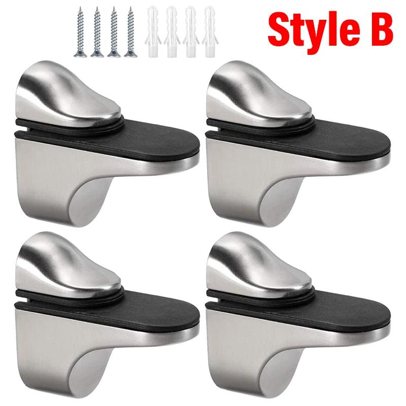 Adjustable Glass Shelf Holder Clamps Bathroom Support Bracket Shelves Holders Wood Shelves Support Shelf Brackets Home Hardware