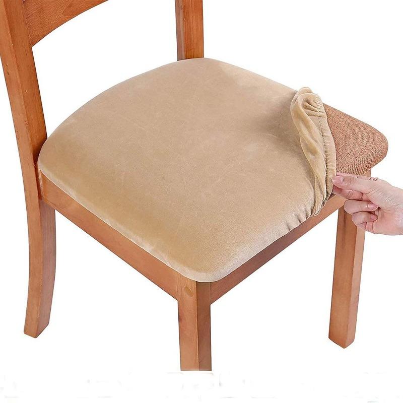 Dining Room Chair Seat Covers Removable Washable Elastic Cushion Covers For Upholstered Dining Chair