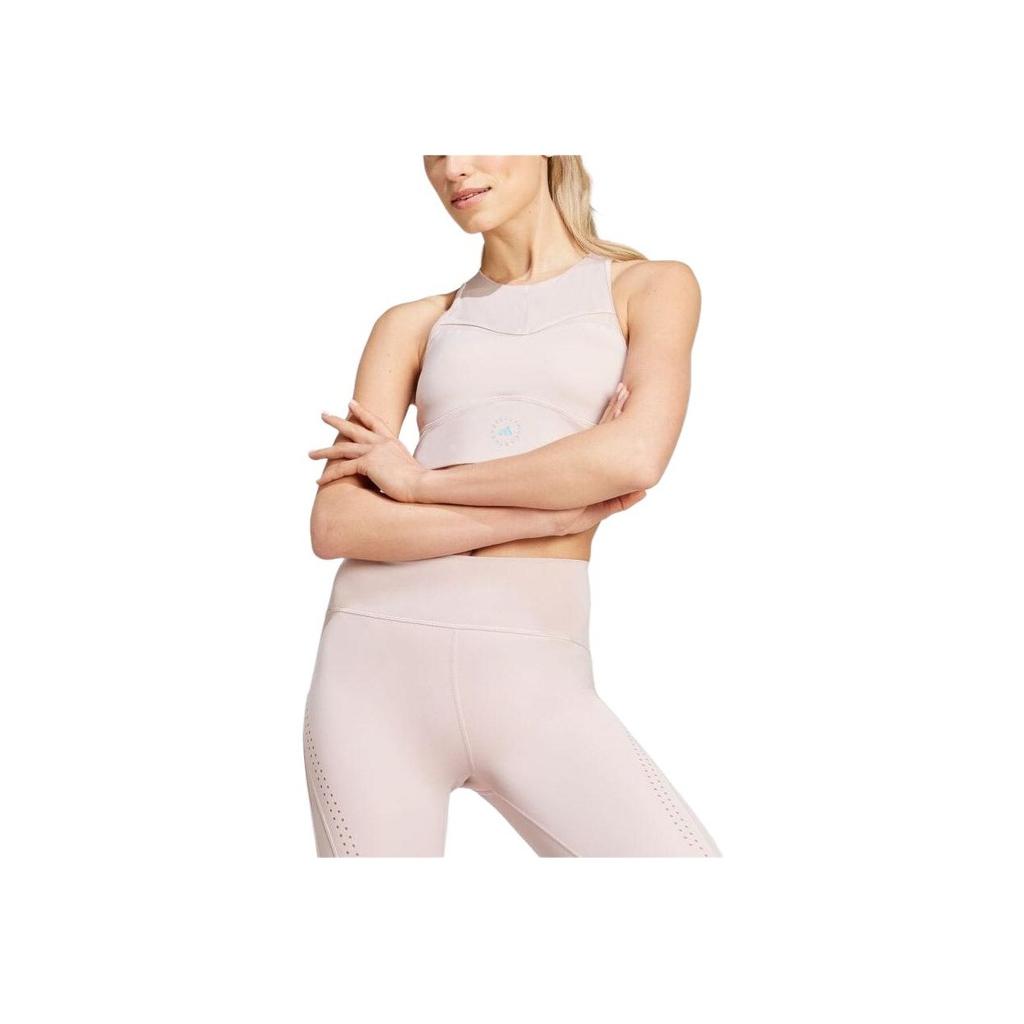 Adidas Solid Color Short Crop Sports Bra Women Underwear Light-Pink IT8249