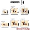 2D flat printing 2pcs Scene Curtain Dachshund dog cute pet Digital Printed Polyester Drapes Family Party Perfect for All Season