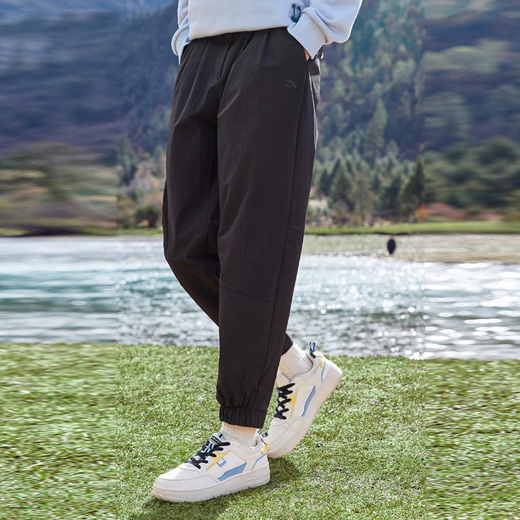 Anta Solid High-Waisted Sports Pants Women bottoms Black 162218504-2