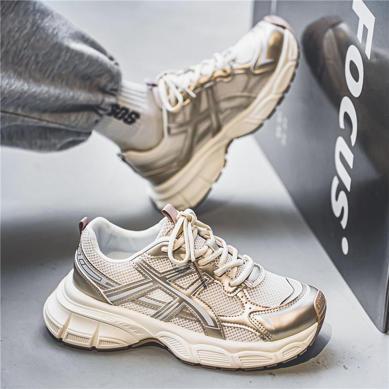 Men's shoes dad shoes autumn new breathable retro trend sports shoes men's lightweight thick-soled casual running shoes