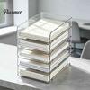Information Sorting Container Paper Organizer Letter Tray, Acrylic Stackable Desk File Organizer, Clear Home Office Management Holder Sorter
