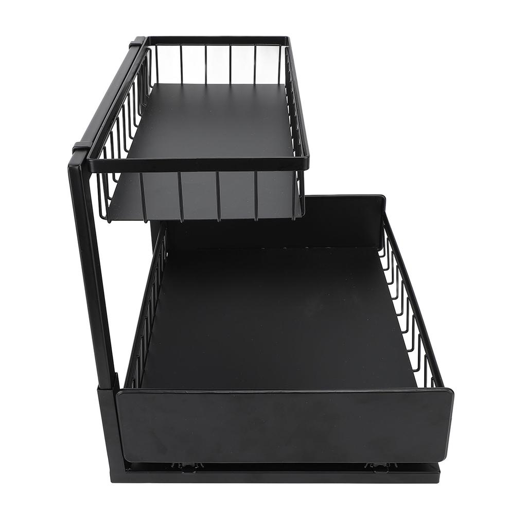 Organizer Pod Zlewozmywak Odłączany Dwuwarstwowy Metalowy Wysuwany Organizer Szafkowy Wysuwana Półka Pod Zlewozmywak