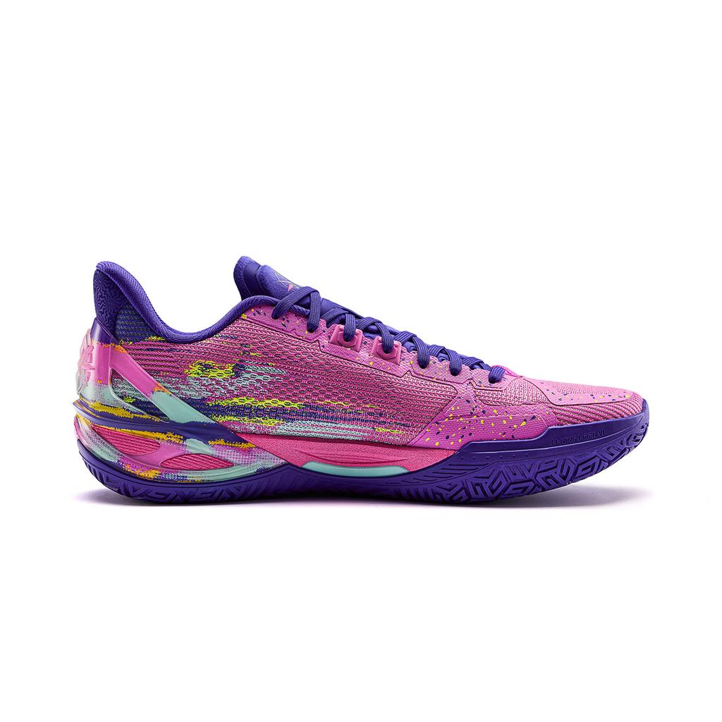 Li Ning Blade 6 V2 Basketball Shoes Unisex Sneaker Fluorescent-Pink Purple Red ABAV087-32