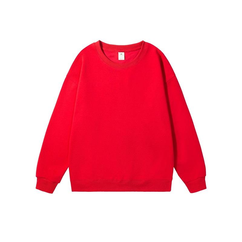 Sudadera Básica Casual Holgada de Color Sólido con Cuello Redondo para Hombre
