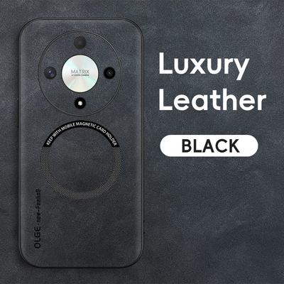 Magnetische Retro Leder Soft Case Für Honor X9B HonorX9B Magic6 Lite Magic6Lite 5G Kabelloses Laden Handyhülle Cover