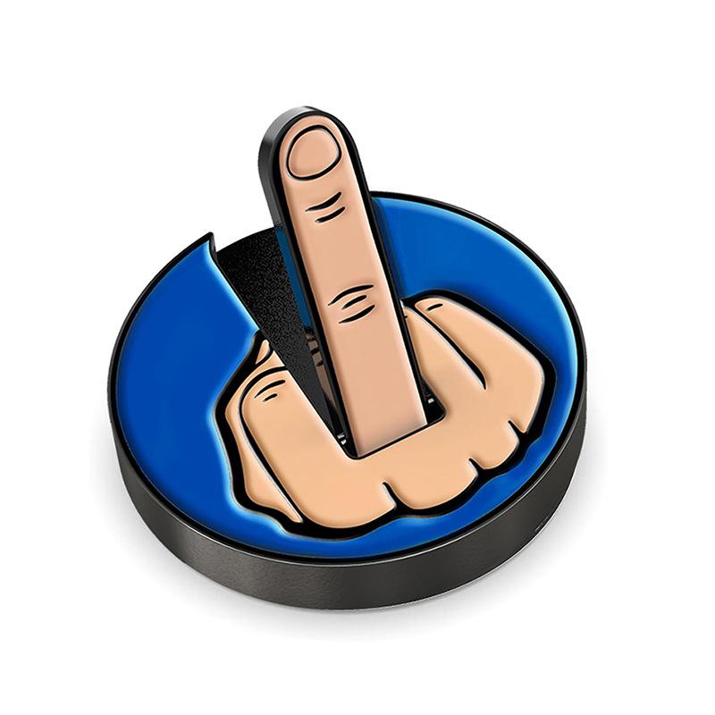 

New Golf Hat Clip with Magnetic Golf Ball Marker 25mm Coin Middle Finger Design Golf Position Markers Hot Sale синій