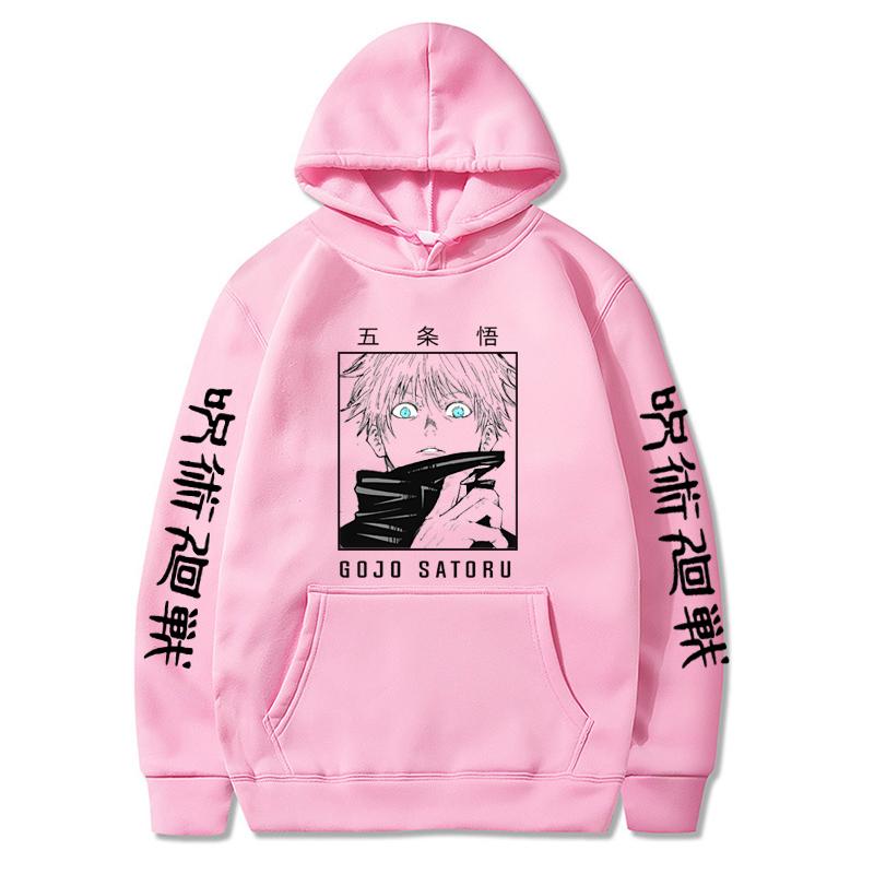 Anime Jujutsu Kaisen Graphic Print Hoodies Vintage Oversized Hooded Sweatshirt Long Sleeves Soft Cotton Hoodie Men Women Clothes