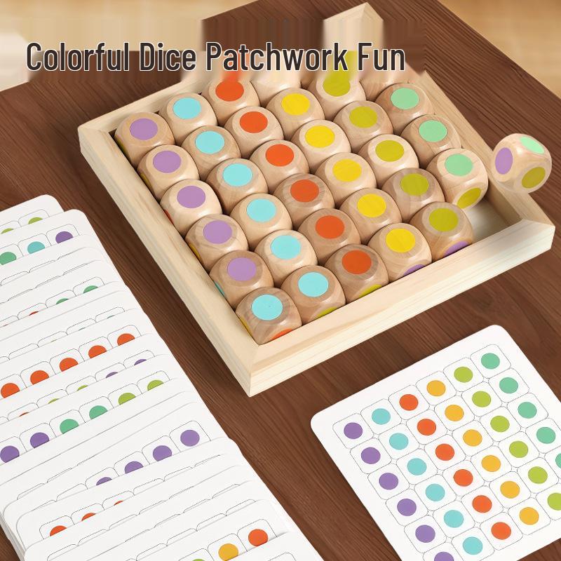 

3+ Toddler Color Recognition Dice Puzzle Blocks: Educational Toy for Early Learning & Parent-Child Interaction