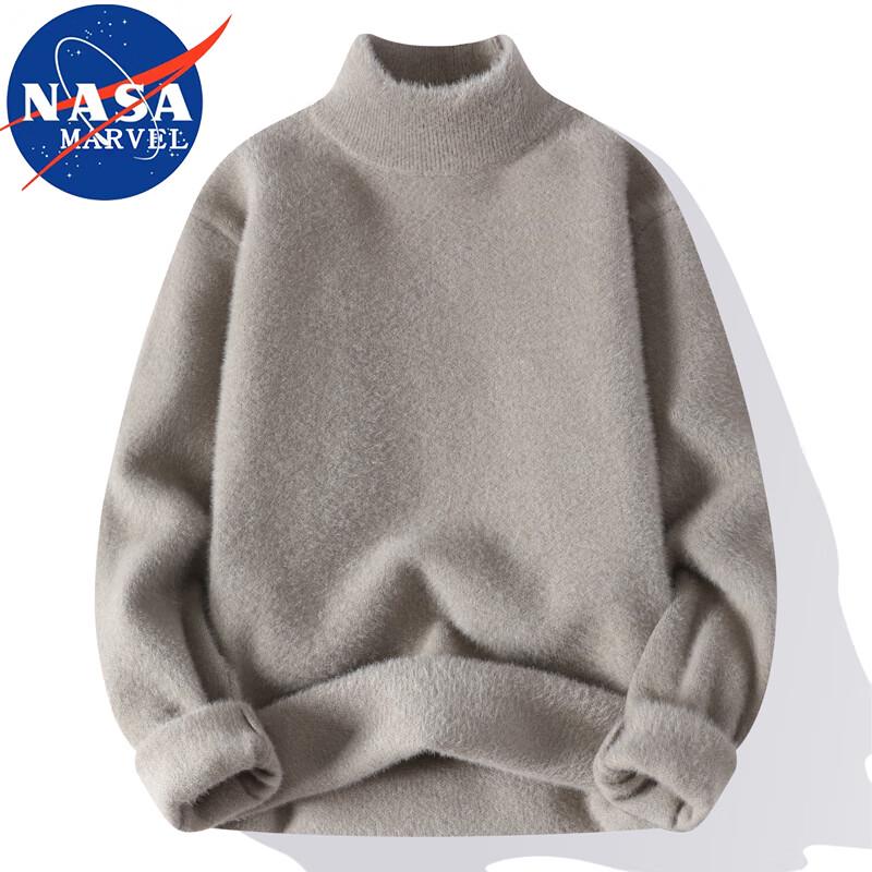NASA MARVEL Men's Fleece Lined Half-High Collar Sweater
