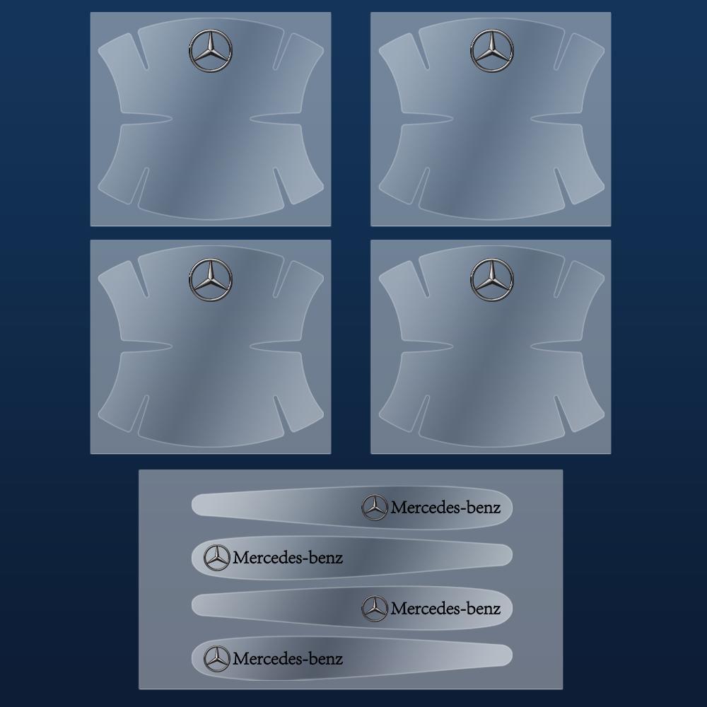 GLC GLB 8pcs Transparent Car Door Handle Protector Film Anti Scratch Stickers For Mercedes Benz AMG W212 W108 W124 W204 W205 W2