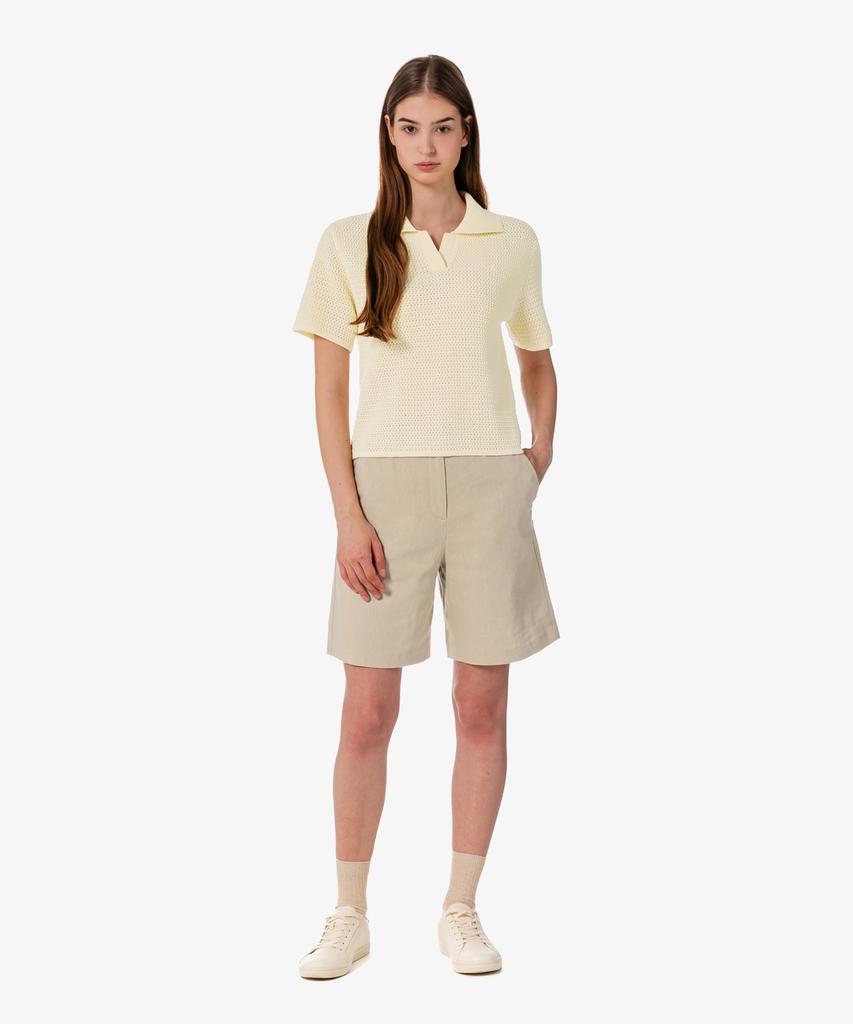 LACOSTE Women'S Crochet Sweater Polo Shirt Pf615E-56G 056