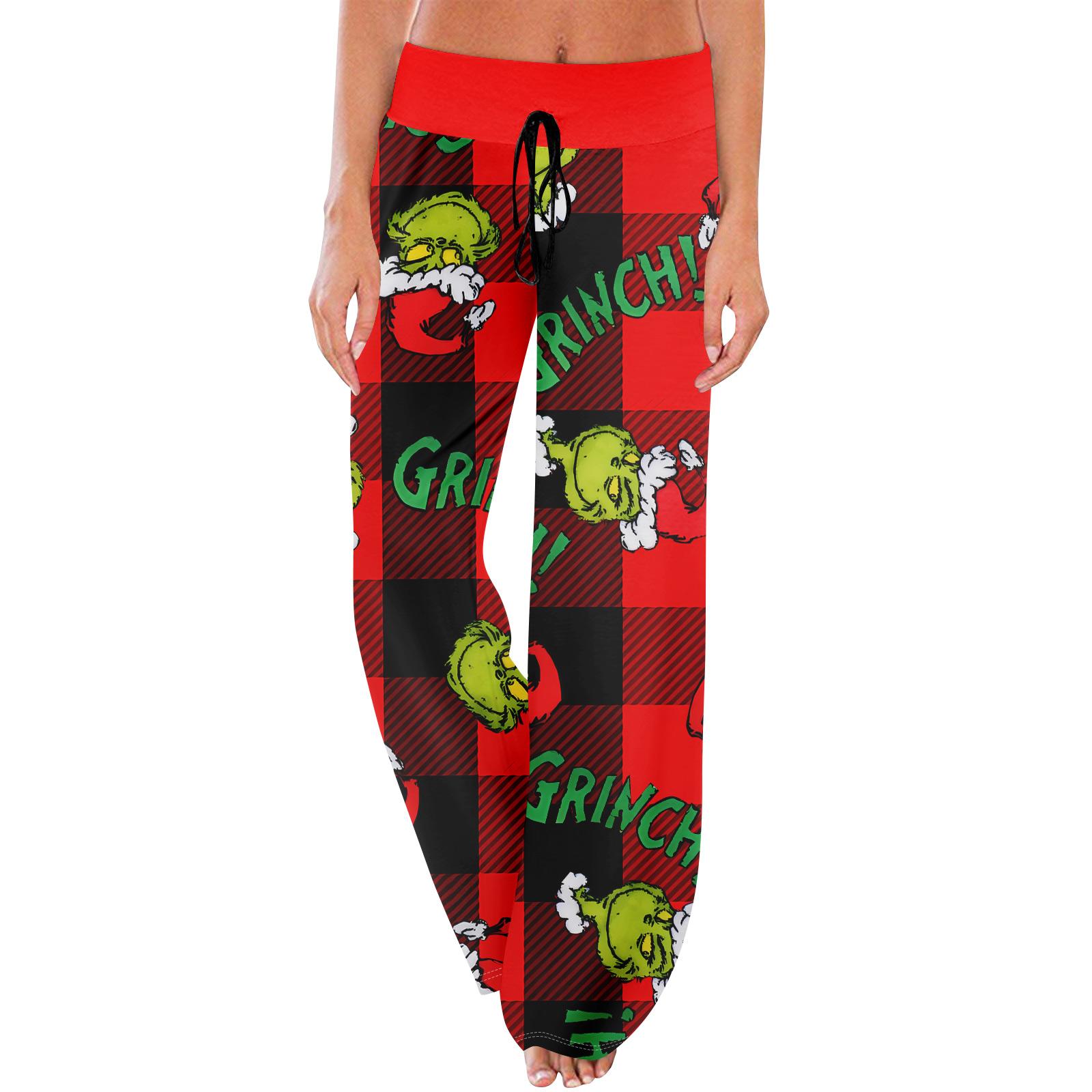 

Пижамные штаны в стиле аниме, повседневные брюки с эластичной резинкой на талии, удобные прямые свободные брюки для йоги S красный