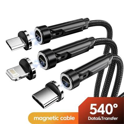 Magnetic USB Type C Cable For iPhone 12 X Xiaomi Fast Charger Micro USB Type-C Magnet Charging Cable Data Wire