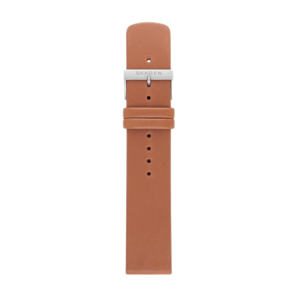 22mm Medium Brown Standard Leather Watch Band