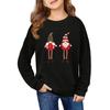 Children's Fashionable Casual Long-sleeved Loose Christmas Print Pullover Sweatshirt