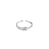 Stylish Ins Inspired Adjustable Ring With Unique Geometry And Dazzling Zirconia Detail
