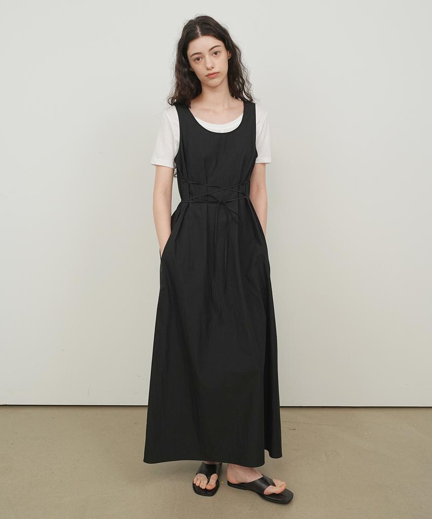 Paul And Alice String Sleeveless Dress / Gray