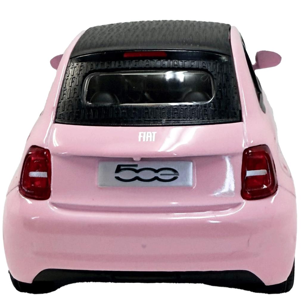 Scale Fiat 500e Kinsmart Diecast Miniature Car In Pastel Pink 1/32