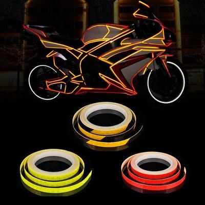 1 Rotolo Nastro Riflettente per Cerchioni di Moto in Vinile Adesivi Ruote Decalcomanie Adesivi di Avvertimento Auto Strumento di Styling Moto Accessori Decorativi